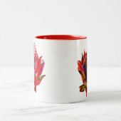 ワラタオーストラリア先住民花水色 ツートーンマグカップ (中央)