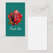 ワラタオーストラリア先住民花水色 ノートカード (正面/裏面)