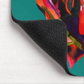 ワラタオーストラリア先住民花水色 マウスパッド (コーナー)