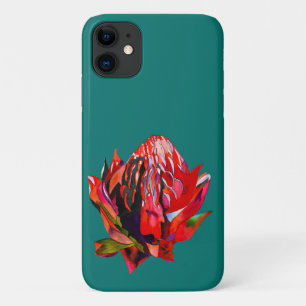 ワラタオーストラリア先住民花水色 iPhone 11 ケース