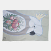 ワラタトゥーティータオル付きコッカトゥー キッチンタオル (横)