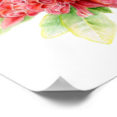 ワラタ素晴らし植物芸術水彩画プリント ポスター (角)