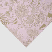 ワラタ&グムナッツユーカリ模様 – ほこりっぽいピンク 薄葉紙 (詳細)