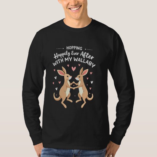 ワラビーオーストラリア野生動物有毛自然エクスプロー Tシャツ (正面)