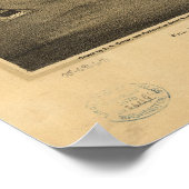 ワラワラワシントン1876アンティークパノラママップ ポスター (角)