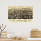 ワラワラWAパノラママップ – 1884 ポスター (キッチン)