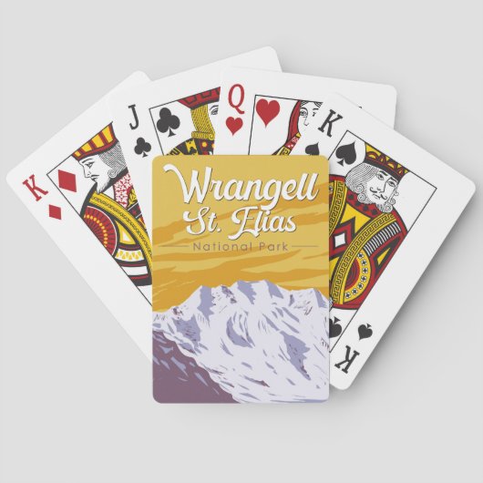 ワランゲルサンエリアスナショナルパークイラストレーションアート トランプ (裏面)