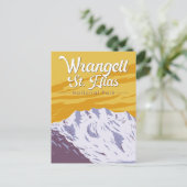 ワランゲルサンエリアスナショナルパークイラストレーションアート ポストカード (スタンド正面)