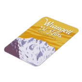 ワランゲルサンエリアスナショナルパークイラストレーションアート マグネット (左側)