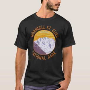 ワランゲルサンエリアスナショナルパークレトロ 動揺して Tシャツ