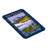 ワランゲルサンエリアスナショナルパーク動揺してヴィンテージ マグネット (右側)