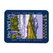 ワランゲルサンエリアスナショナルパーク動揺してヴィンテージ マグネット (横)