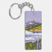 ワランジェルセントエリアスナショナルパークニジナレイクアラスカ キーホルダー (正面左)