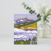 ワランジェルセントエリアスナショナルパークニジナレイクアラスカ ポストカード (スタンド正面)