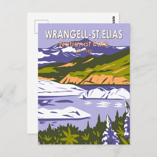 ワランジェルセントエリアスナショナルパークニジナレイクアラスカ ポストカード (正面/裏面)