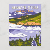 ワランジェルセントエリアスナショナルパークニジナレイクアラスカ ポストカード (正面)