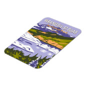 ワランジェルセントエリアスナショナルパークニジナレイクアラスカ マグネット (左側)