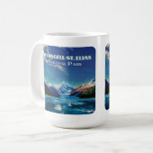 ワランジェルセントエリアス国立公園アラスカヴィンテージ コーヒーマグカップ (正面左)