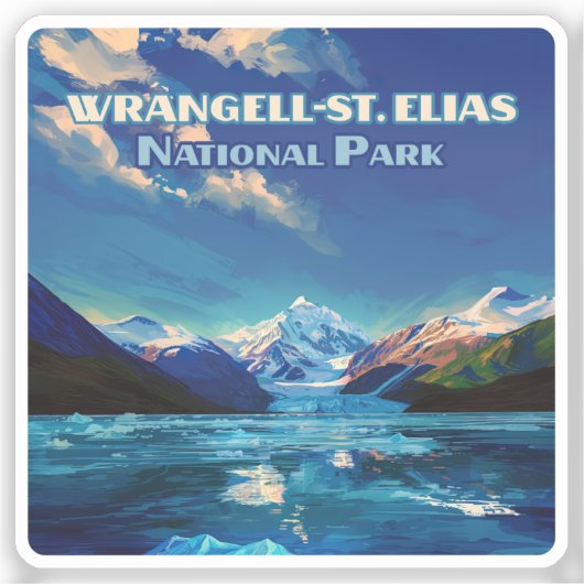 ワランジェルセントエリアス国立公園アラスカヴィンテージ シール (正面)