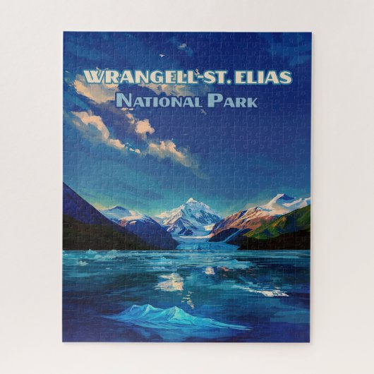 ワランジェルセントエリアス国立公園アラスカヴィンテージ ジグソーパズル (縦)