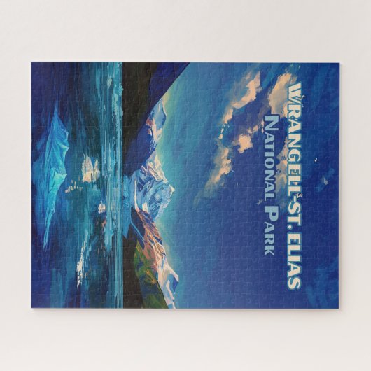 ワランジェルセントエリアス国立公園アラスカヴィンテージ ジグソーパズル (横)