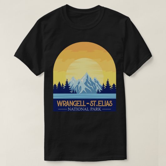 ワランジェルセントエリアス国立公園アラスカ Tシャツ (デザイン正面)