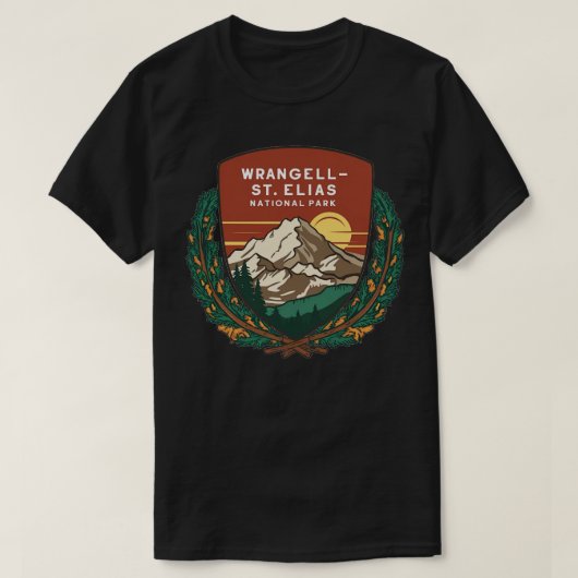 ワランジェルセントエリアス国立公園アラスカTシャツ Tシャツ (デザイン正面)