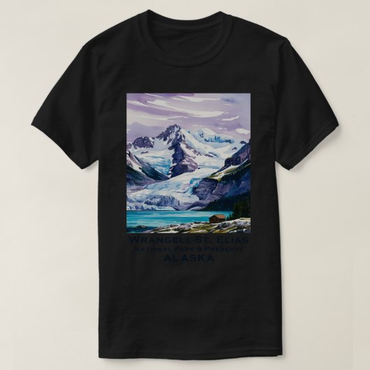 ワランジェルセントエリアス国立公園アラスカTSを保存 Tシャツ (デザイン正面)