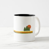 ワランジェル聖エリアス国立公園松の木の太陽 ツートーンマグカップ (正面右)