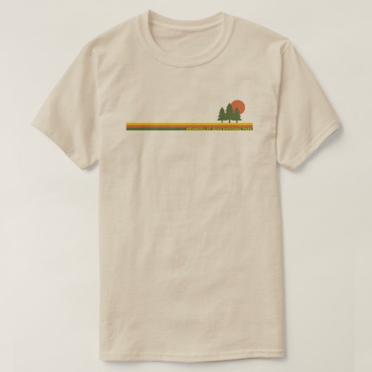 ワランジェル聖エリアス国立公園松の木の太陽 Tシャツ (デザイン正面)