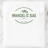 ワランジェル・セントイライアス国立公園 楕円形シール (バッグ)