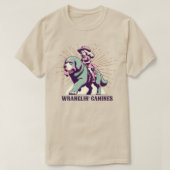 ワランリンキャニンおもしろい女性のカーボーイfor愛犬家 tシャツ (デザイン正面)