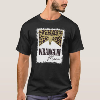 ワランリンママヴィンテージブルスカルヒョウ漂白 Tシャツ