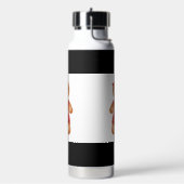 ワラ付きジンジャブポップ・アートのレッド水瓶 ウォーターボトル (左面)