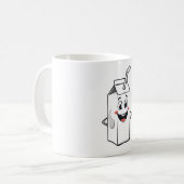 ワラ入りハッピーミルクカートン コーヒーマグカップ (正面左)