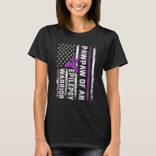 ワリアーけいれんパープルリボンサポート パパイヤ Tシャツ