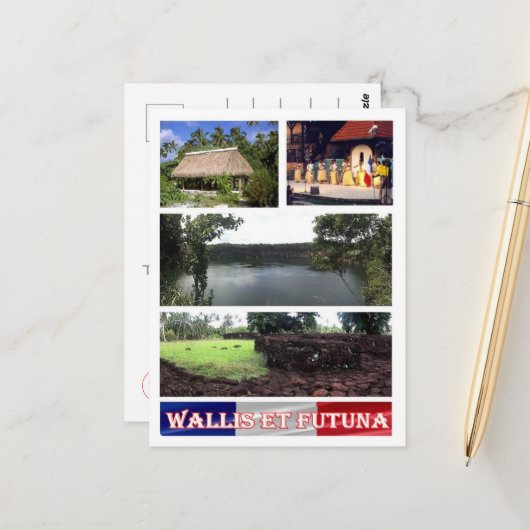 ワリスとフテュナ – モザイク –  ポストカード (正面/裏面インサイチュ)