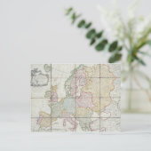 ワリスの新しいヨーロッパの地図 ポストカード (スタンド正面)
