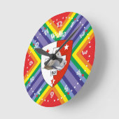 ワリスヴァレシュウィズスイスウア ラウンド壁時計 (傾斜)