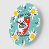 ワリスヴァレシュウィズスイスウア ラージ壁時計 (傾斜)