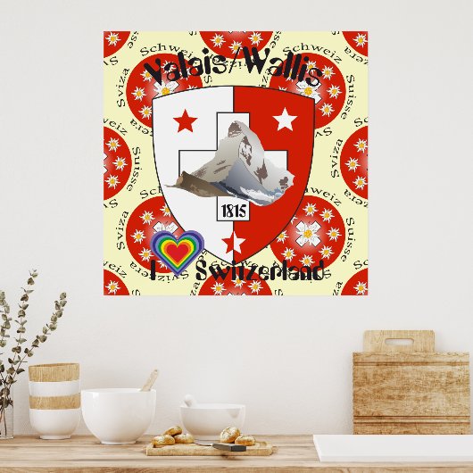 ワリスヴァレシュワイズスイスポスター ポスター (キッチン)