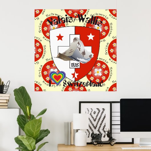 ワリスヴァレシュワイズスイスポスター ポスター (ホームオフィス)