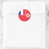 ワリス・フツナ国旗 ラウンドシール (バッグ)