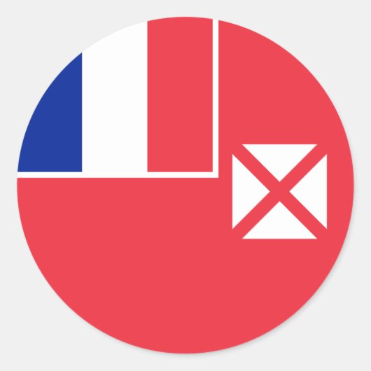 ワリス・フツナ国旗 ラウンドシール (正面)