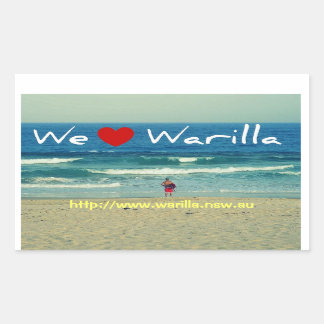 ワリラステッカーが大好き 長方形シール