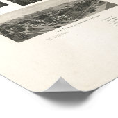 ワリンフォードコネチカット1905パノラママップ ポスター (角)