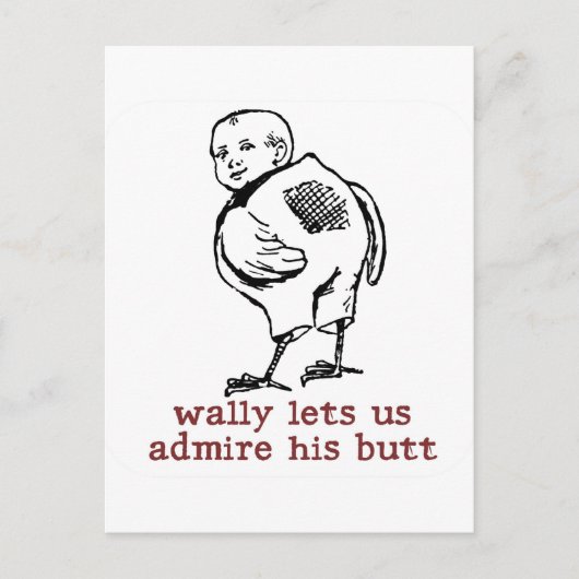 ワリーのお尻はがき ポストカード (正面)