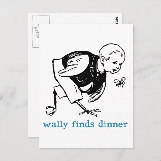 ワリーの夕食用はがき ポストカード (正面/裏面)