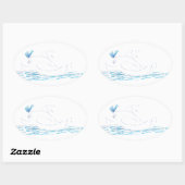 ワリーホエールオーバルシール 楕円形シール (シート)