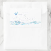 ワリーホエール長方形シール 長方形シール (バッグ)